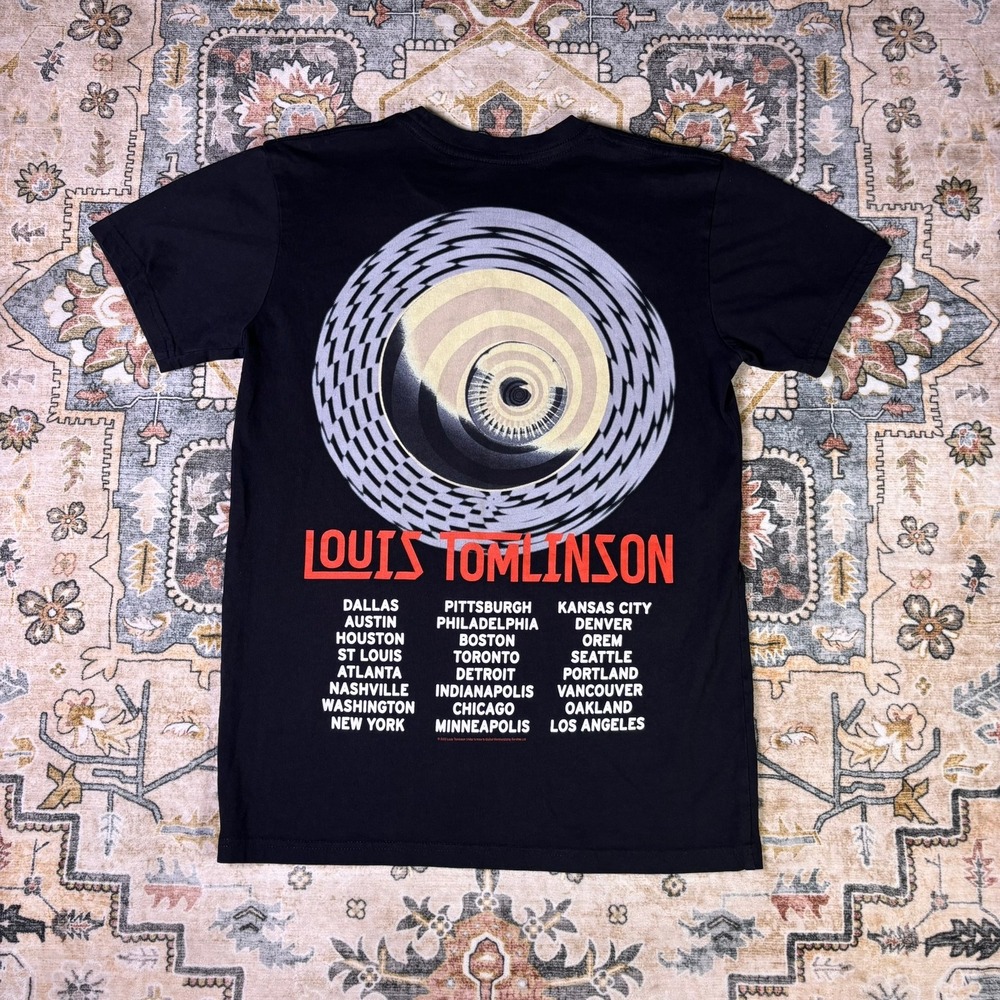 Louis Tomlinson 2022 World Tour Concert T-Shirt Black Size Small AS Colour Merch